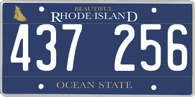RI license plate 437256