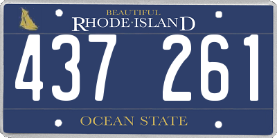 RI license plate 437261