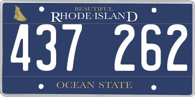 RI license plate 437262