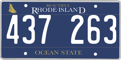 RI license plate 437263