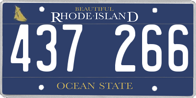 RI license plate 437266