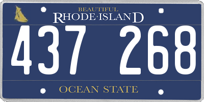 RI license plate 437268