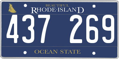 RI license plate 437269