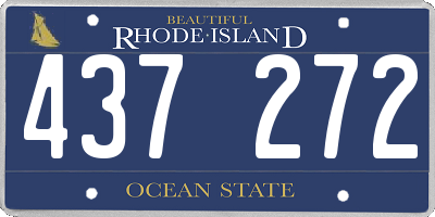 RI license plate 437272