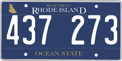RI license plate 437273