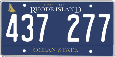 RI license plate 437277