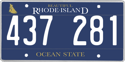 RI license plate 437281