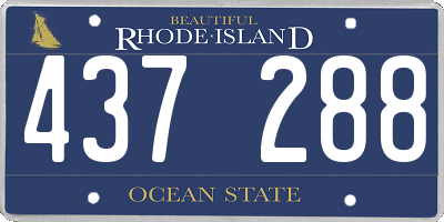 RI license plate 437288