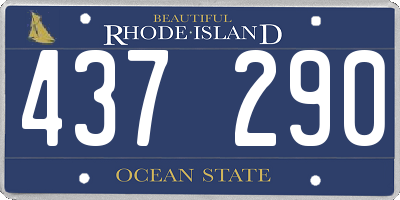 RI license plate 437290