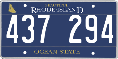RI license plate 437294