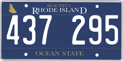 RI license plate 437295