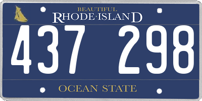 RI license plate 437298