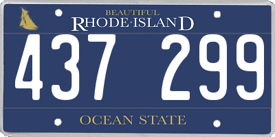 RI license plate 437299