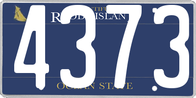 RI license plate 4373
