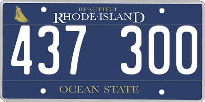 RI license plate 437300