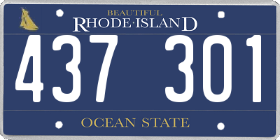 RI license plate 437301
