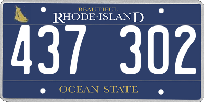 RI license plate 437302