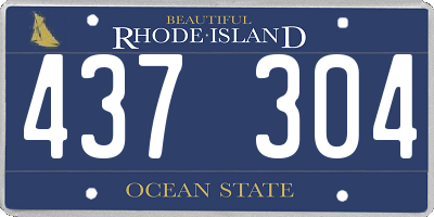 RI license plate 437304