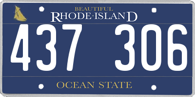 RI license plate 437306