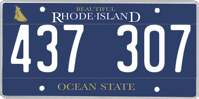 RI license plate 437307