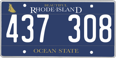 RI license plate 437308