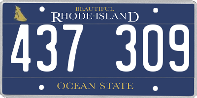 RI license plate 437309