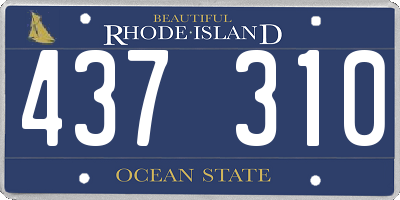 RI license plate 437310