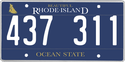 RI license plate 437311