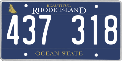 RI license plate 437318
