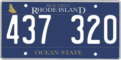 RI license plate 437320