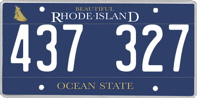RI license plate 437327