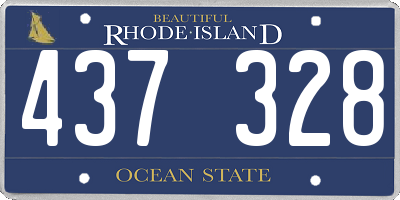 RI license plate 437328
