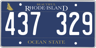 RI license plate 437329