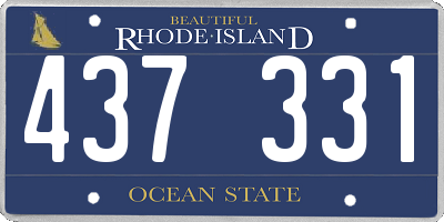 RI license plate 437331