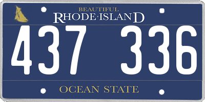 RI license plate 437336