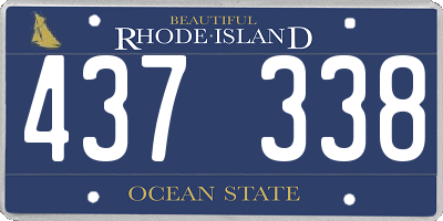 RI license plate 437338