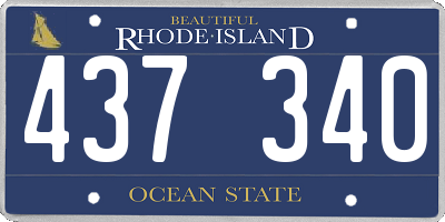 RI license plate 437340