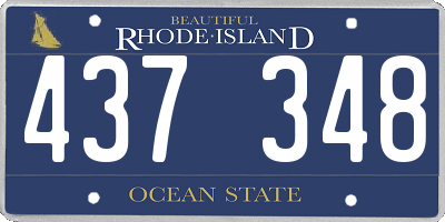 RI license plate 437348