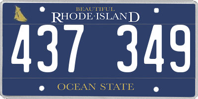 RI license plate 437349