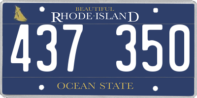 RI license plate 437350
