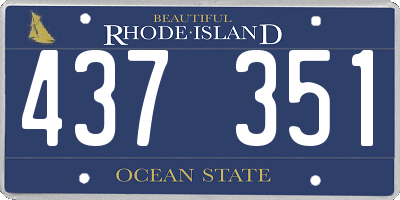 RI license plate 437351