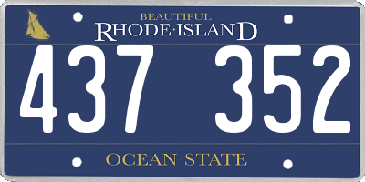 RI license plate 437352