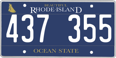 RI license plate 437355