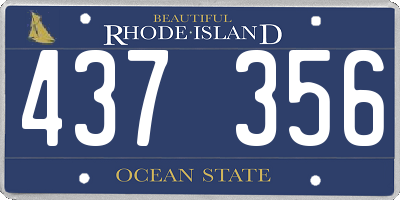 RI license plate 437356