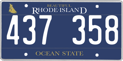 RI license plate 437358