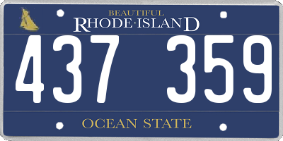RI license plate 437359