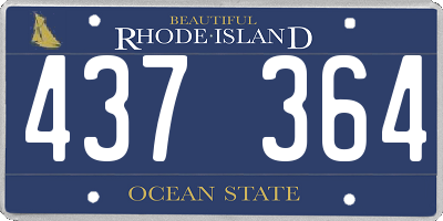 RI license plate 437364