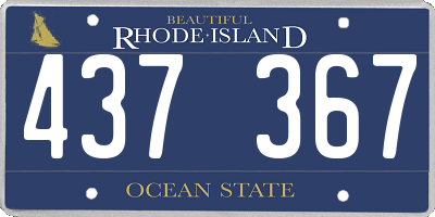 RI license plate 437367