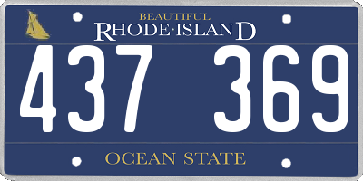 RI license plate 437369