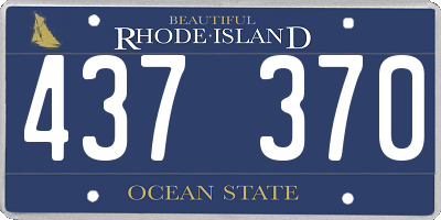 RI license plate 437370